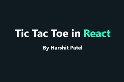Tic Tac Toe React Game